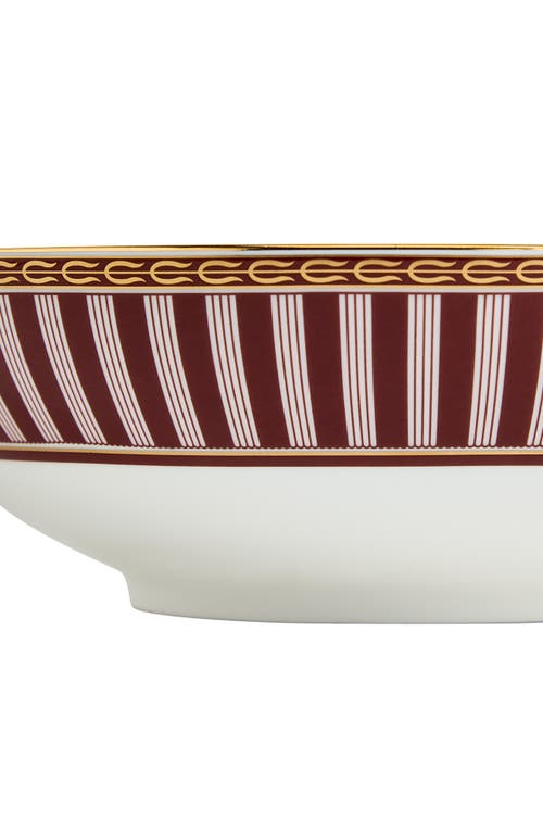 Wedgwood Red Splendor 22k Gold Accent Bone China Cereal Bowl In Multi