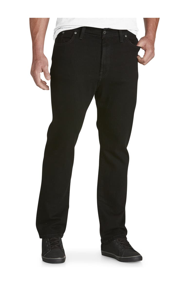 Big & Tall Athletic-Fit Stretch Jeans, Main, color, JET BLACK