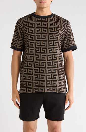Cactus Man Greek Key Jacquard T-Shirt