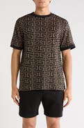 Cactus Man Greek Key Jacquard T-Shirt