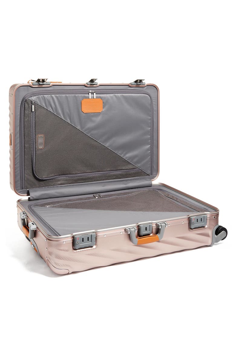 19 Degree Aluminum Large Checked Luggage, Alternate, color, TEXTURE BLUSH