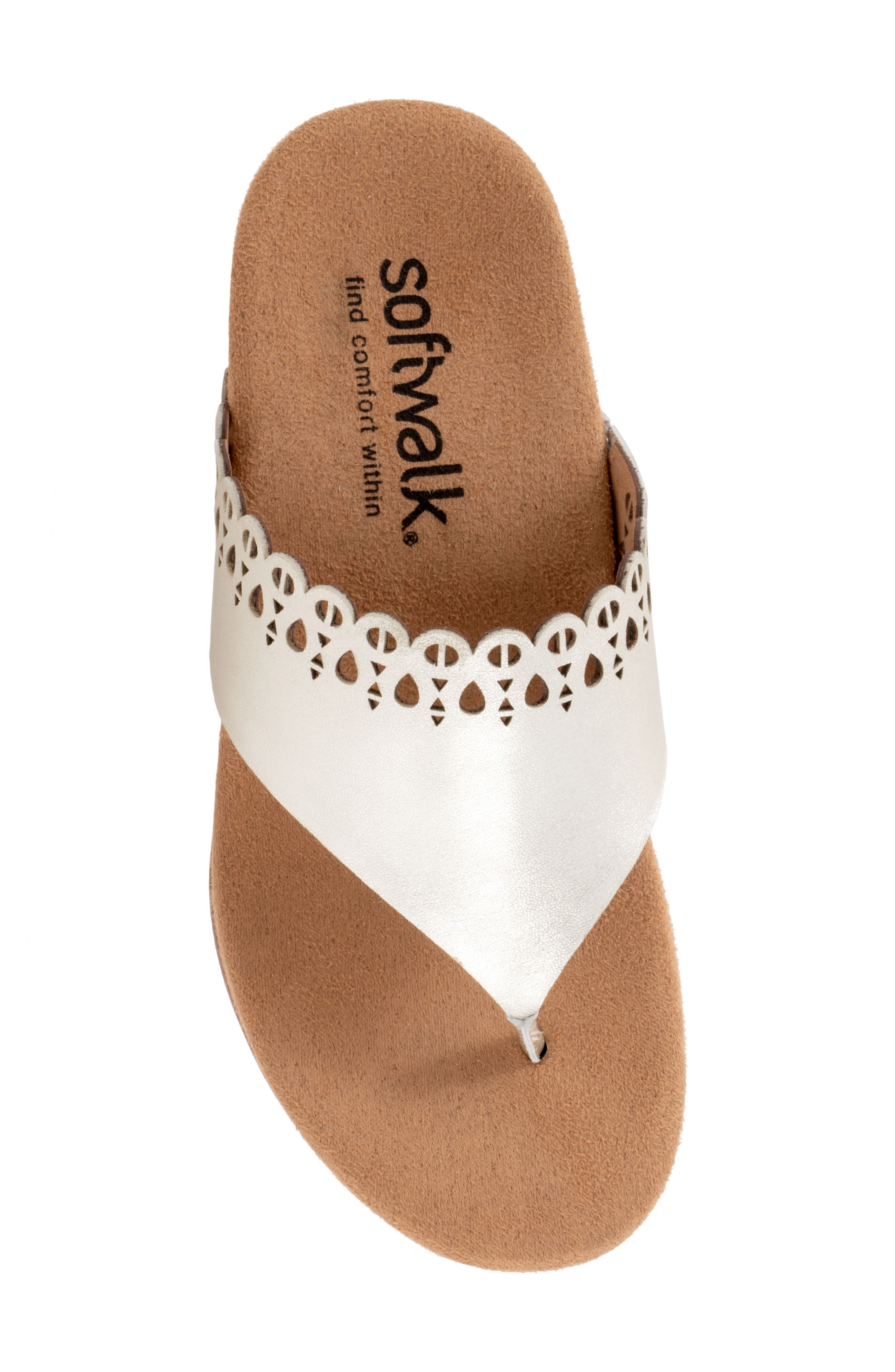SoftWalk<sup>®</sup> Bethany Flip Flop, Alternate, color, Champagne