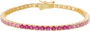 BY ADINA EDEN Pink Ombre CZ Tennis Bracelet