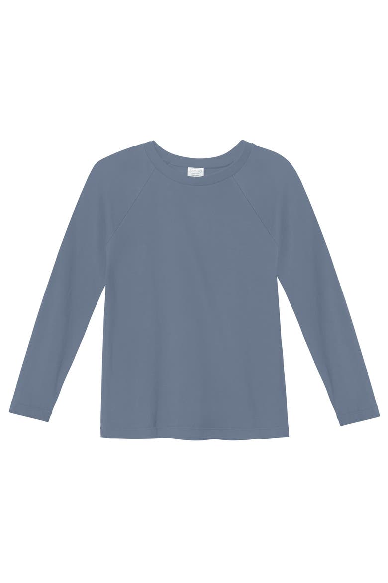 Boys Super-Soft 100% Organic Cotton Raglan Long Sleeve Tee, Main, color, Concrete