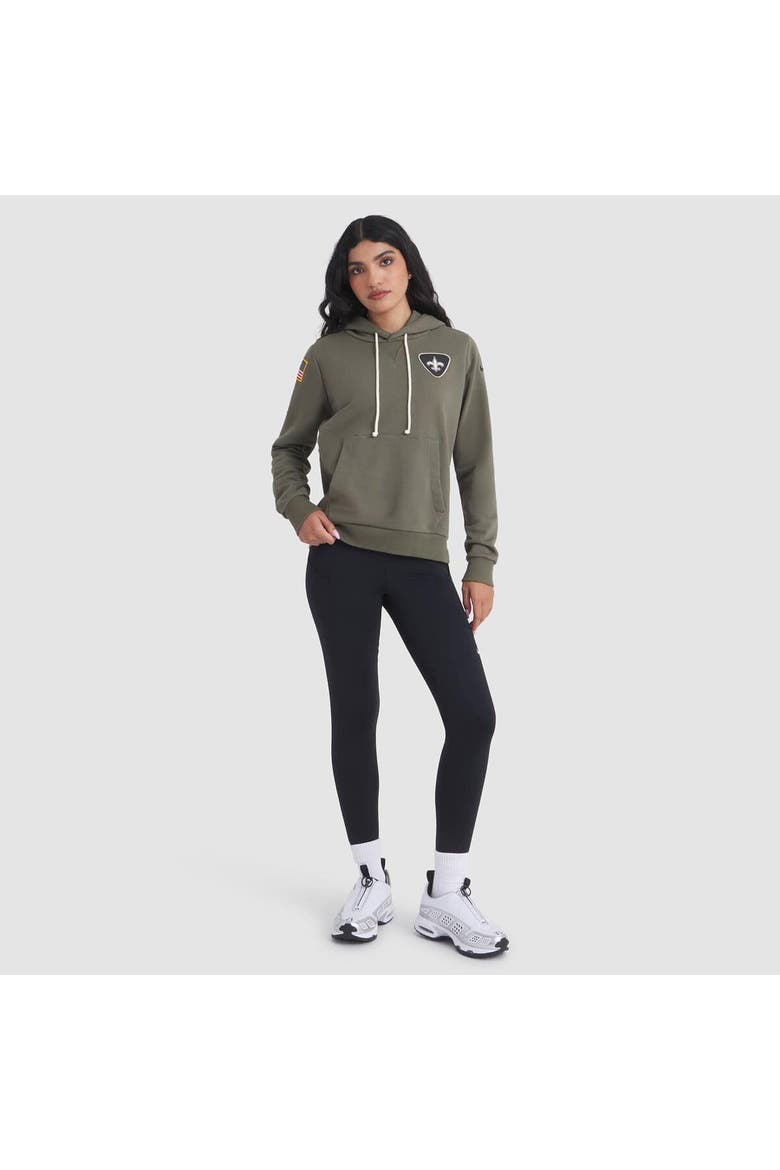 Women's Nike Olive New Orleans Saints 2025 Salute to Service Sideline Standard Issue Dri-FIT Hoodie, Alternate, color, Olive