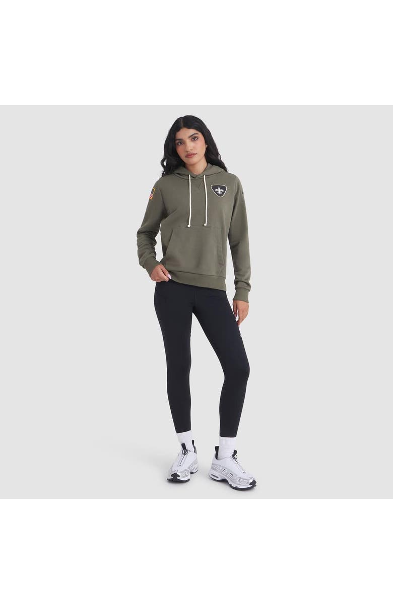 Nike Women's Nike Olive New Orleans Saints 2025 Salute to Service Sideline Standard Issue Dri-FIT Hoodie, Alternate, color, Olive