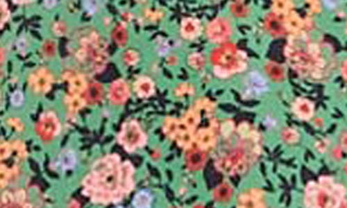 Sandro Short Dress With Autumn Flowers Print In Multi
