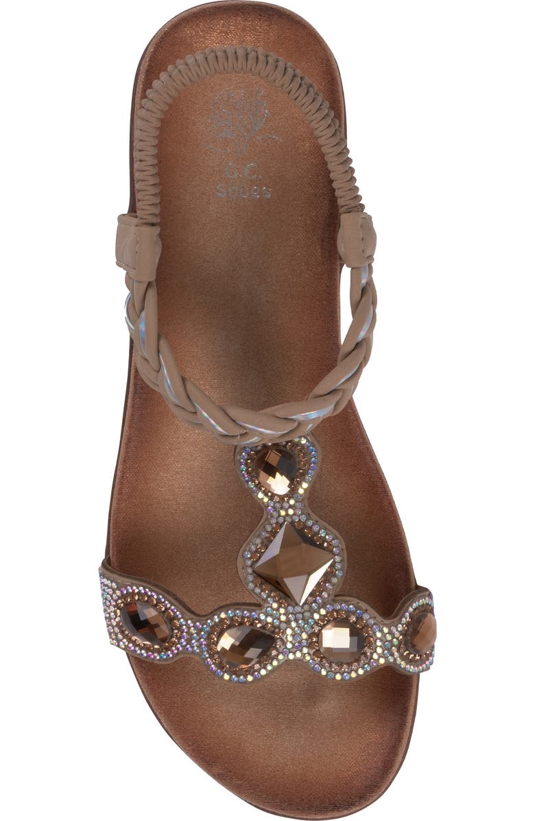GC SHOES Victoria Embellished Ankle Sandal, Alternate, color, Tan