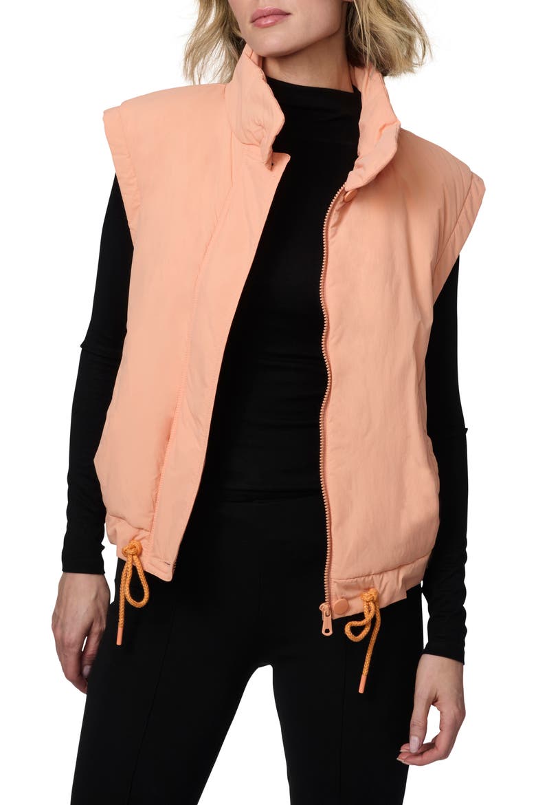 Recycled Nylon Crinkle Vest, Alternate, color, APRICOT