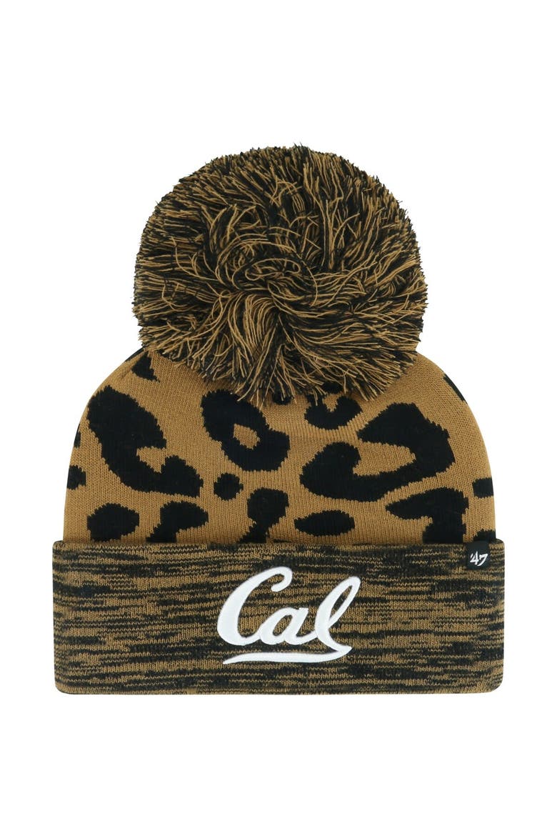 Women's '47  Brown Cal Bears Rosette Cuffed Knit Hat with Pom, Main, color, Brown