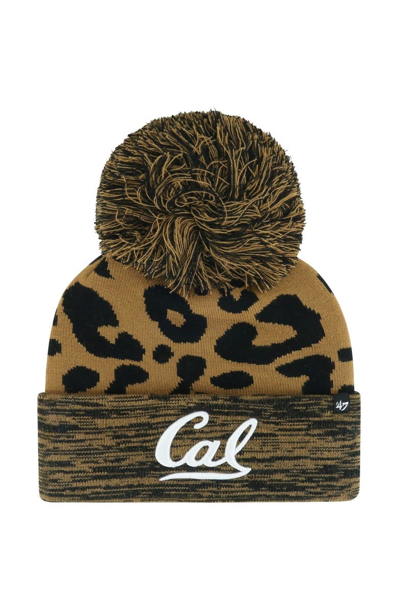 '47 Women's '47  Brown Cal Bears Rosette Cuffed Knit Hat with Pom, Main, color, Brown