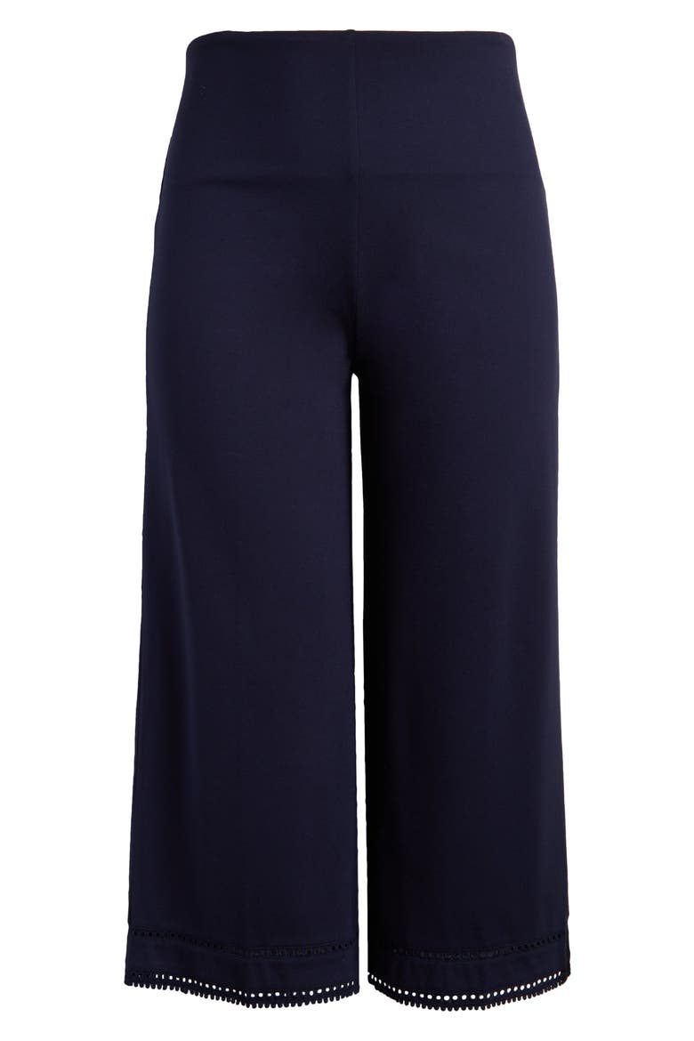 Sienna Ponte Wide Leg Crop Pants, Alternate, color, TRUE NAVY
