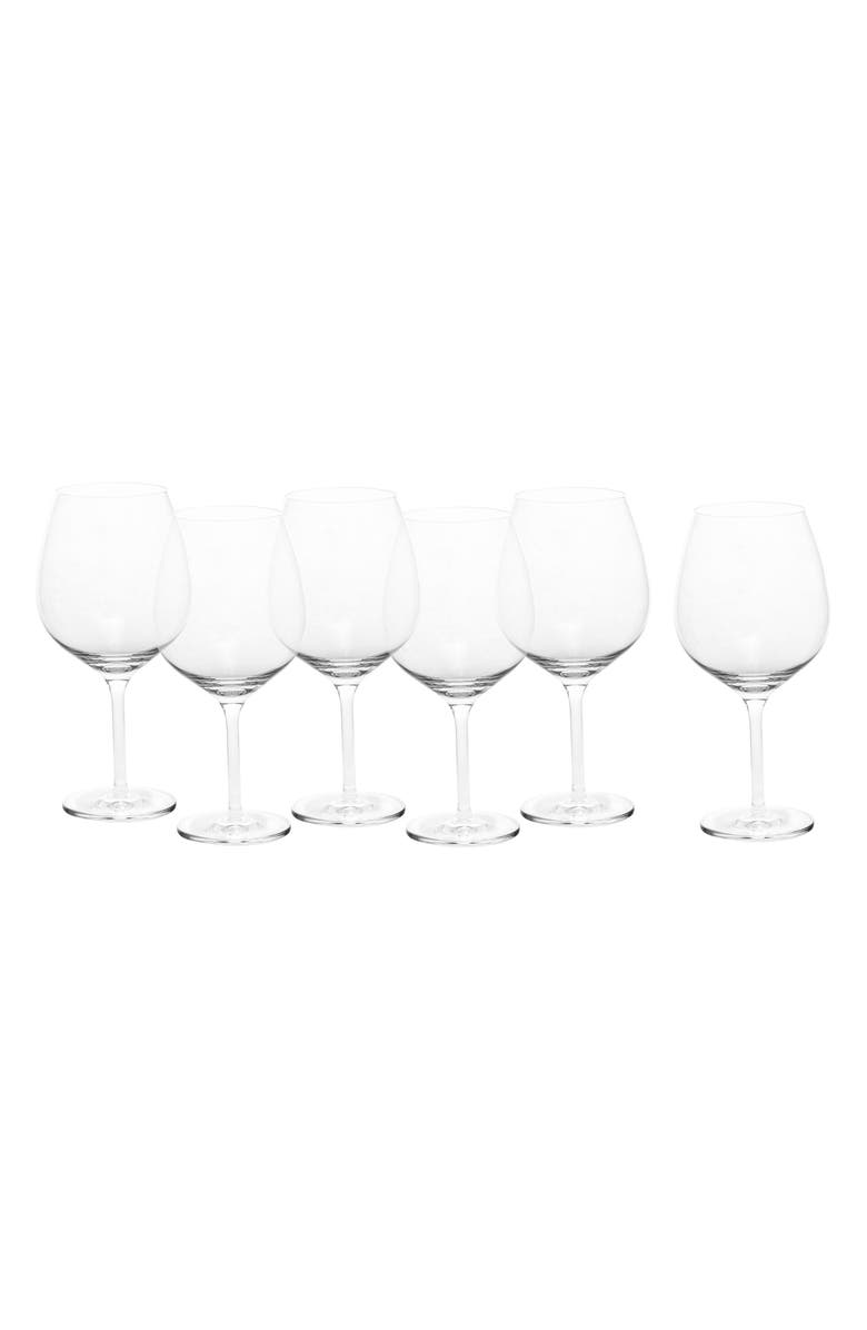 Schott Zwiesel Banquet Set of 6 Burgundy Red Wine Glasses, Main, color, Clear