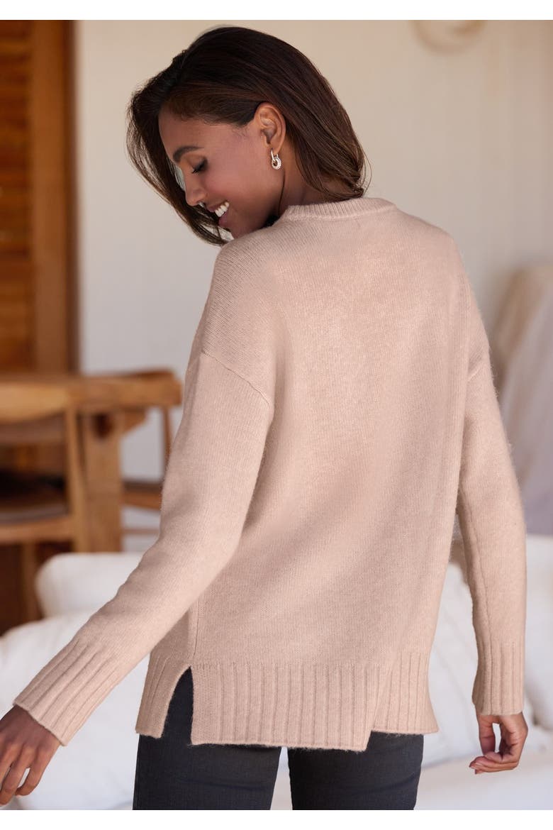 Oversized Basic Sweater, Alternate, color, Old Rose
