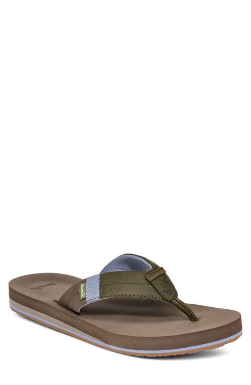 Sanuk Sawyer Flip Flop In Brown