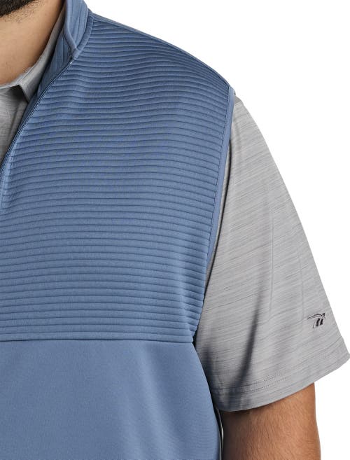 Reebok Big & Tall Ribbed Vest In Shadow Blue