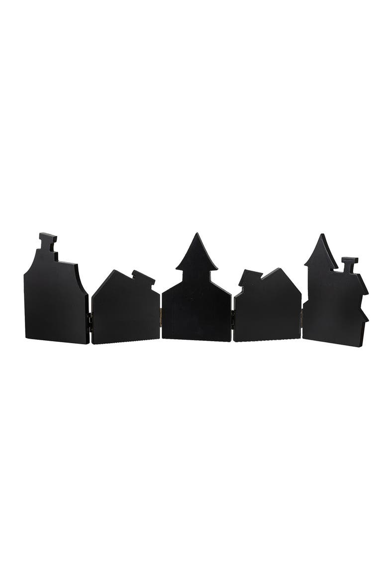 Halloween Wooden Hinged Haunted House Table Decor, Alternate, color, Pink