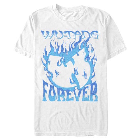 Men's Wu-Tang Clan Blue Fire Forever Logo  Graphic T-Shirt