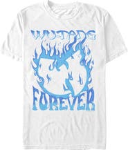 Wu-Tang Clan Men's Wu-Tang Clan Blue Fire Forever Logo Graphic T-Shirt