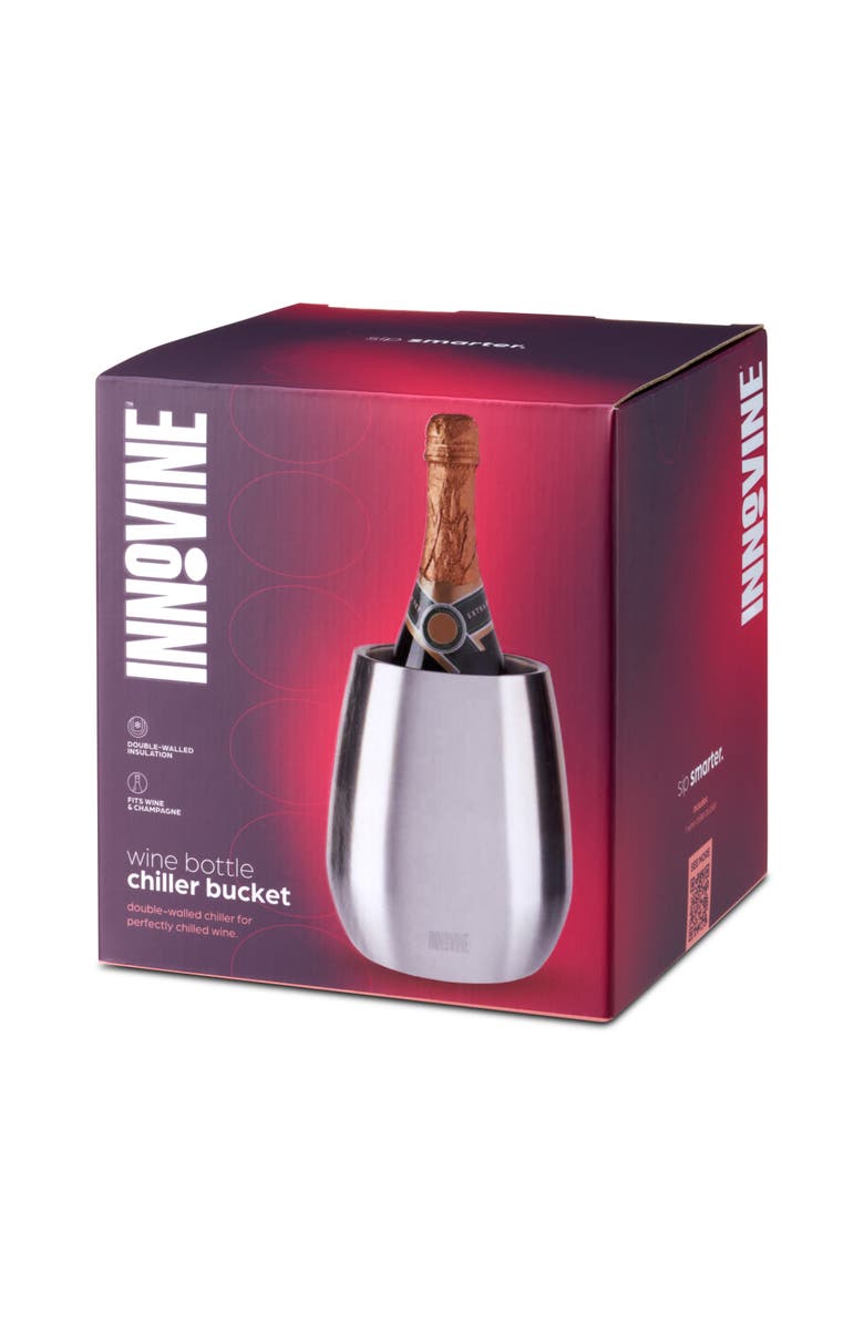 Innovine Wine Bottle Chiller Bucket, Alternate, color, Silver