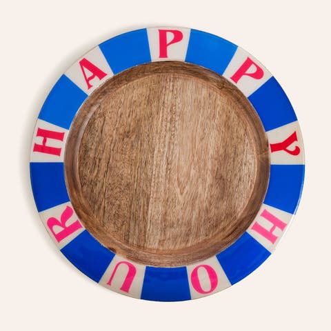 Lakri Mango Wood Placemat 13X13X1 In