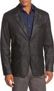 Remy Leather 'Lite' Button Blazer