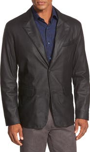 Remy Leather 'Lite' Button Blazer