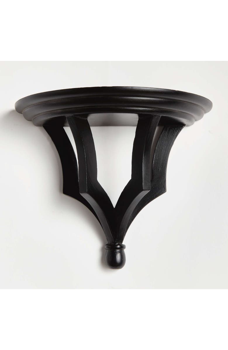 Napa Home & Garden Bennett Antique White Floating Wall Shelf, Alternate, color, Black