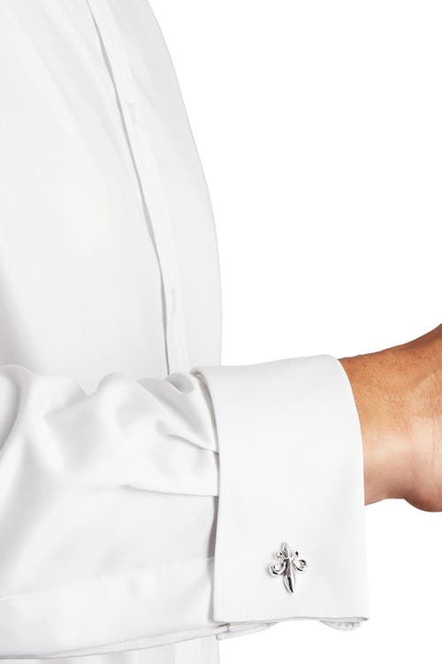 Shop Charles Tyrwhitt Luxury Twill Slim Fit Shirt Double Cuff In White