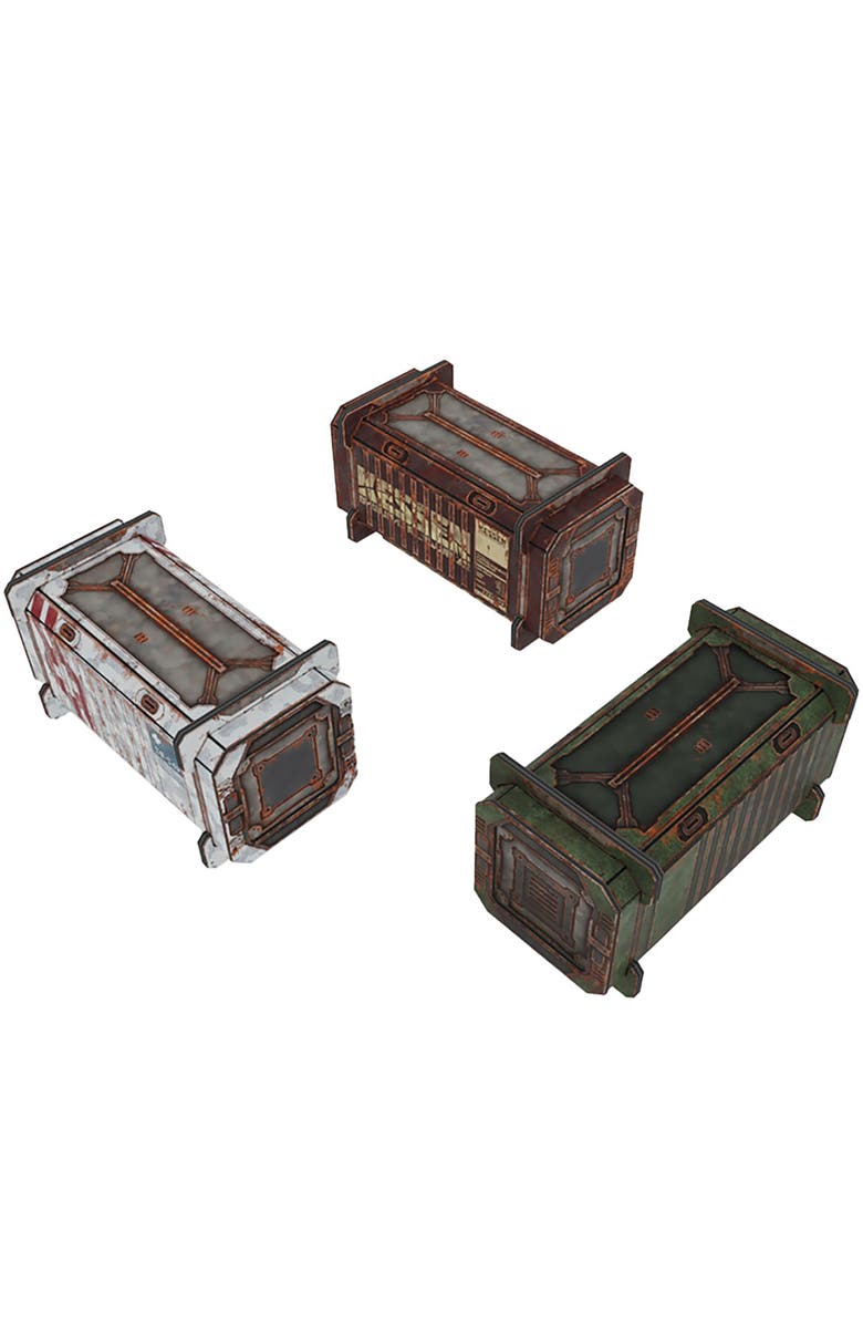 TinkerTurf Scifi Terrain Cargo Containers Series 5 Addon Abandoned Theme, Alternate, color, Multicolored
