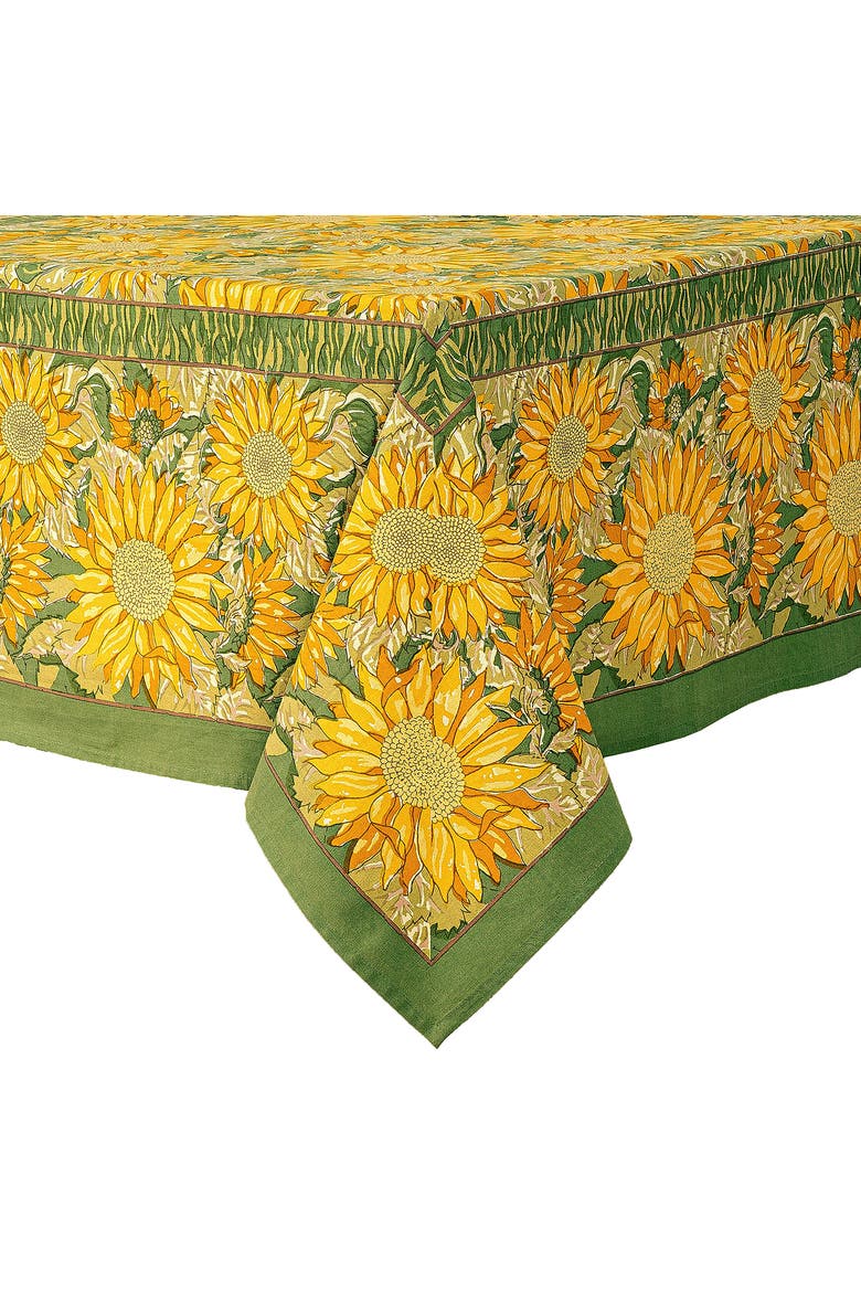 Sunflower Tablecloth, Alternate, color, Yellow/Green 59" x 59"