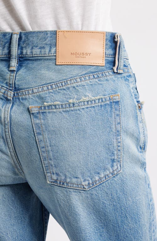Moussy Vintage Frankford Ankle Straight Leg Jeans In Blue