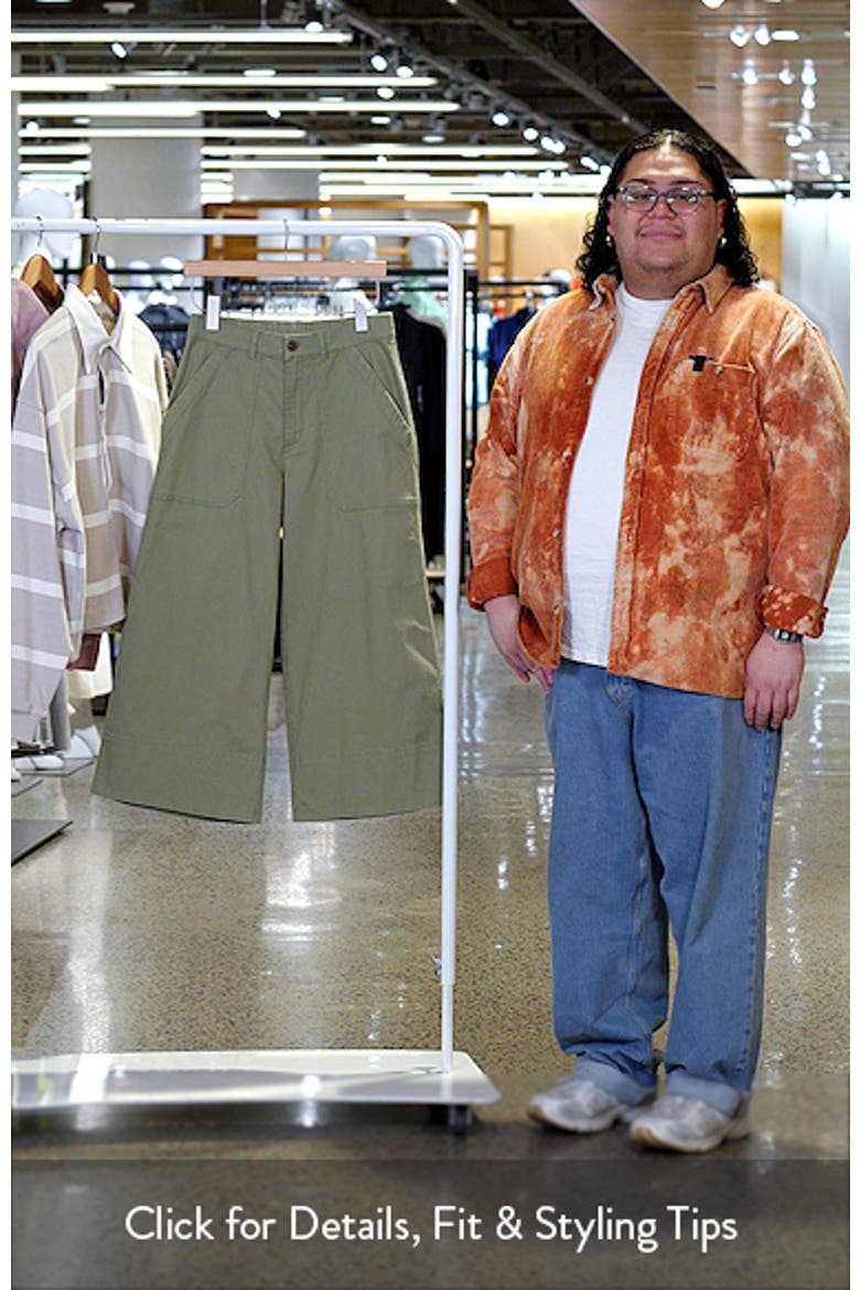 Wide Leg Crop Twill Pants video