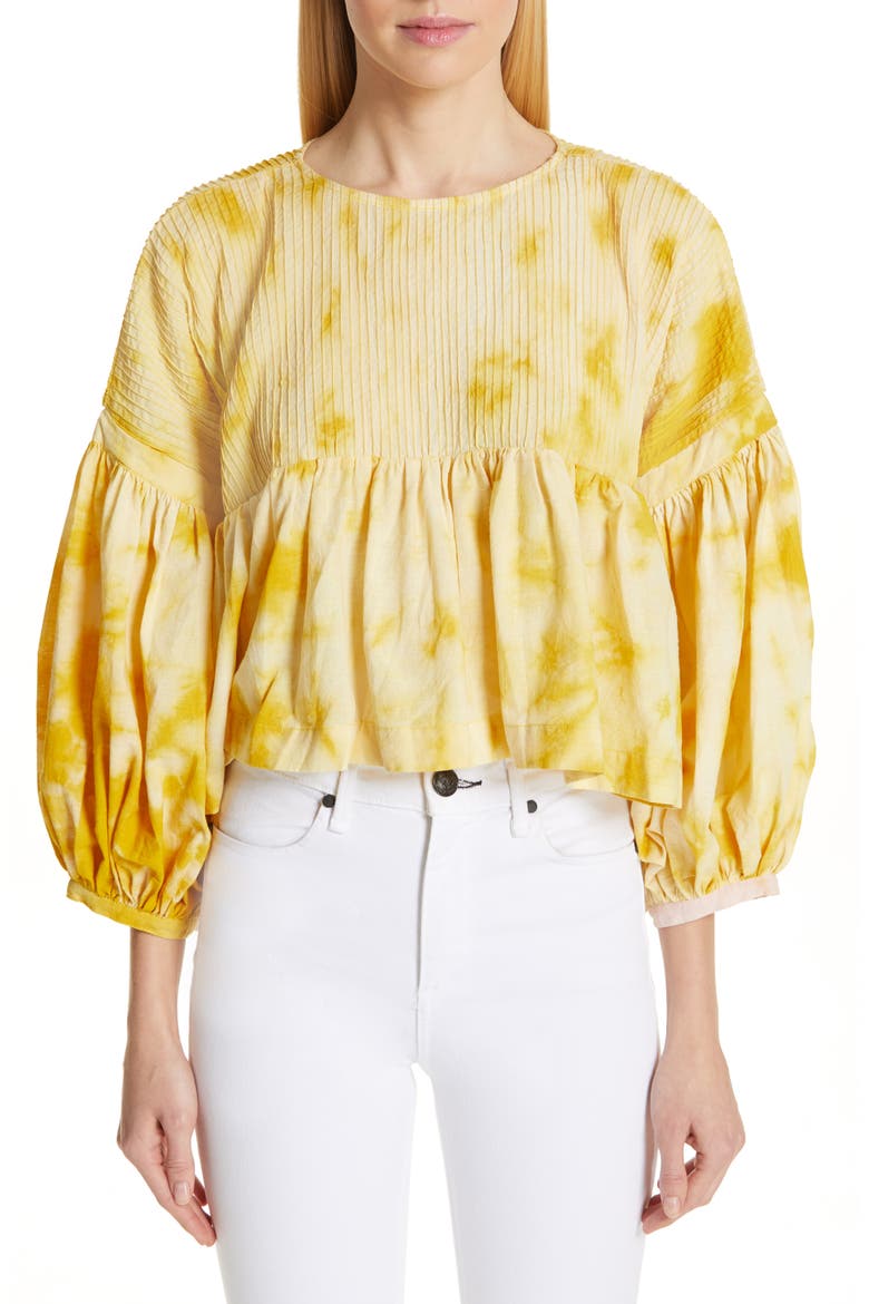 Mon Tie Dye Tie Back Top, Main, color, SUN RIPPLE