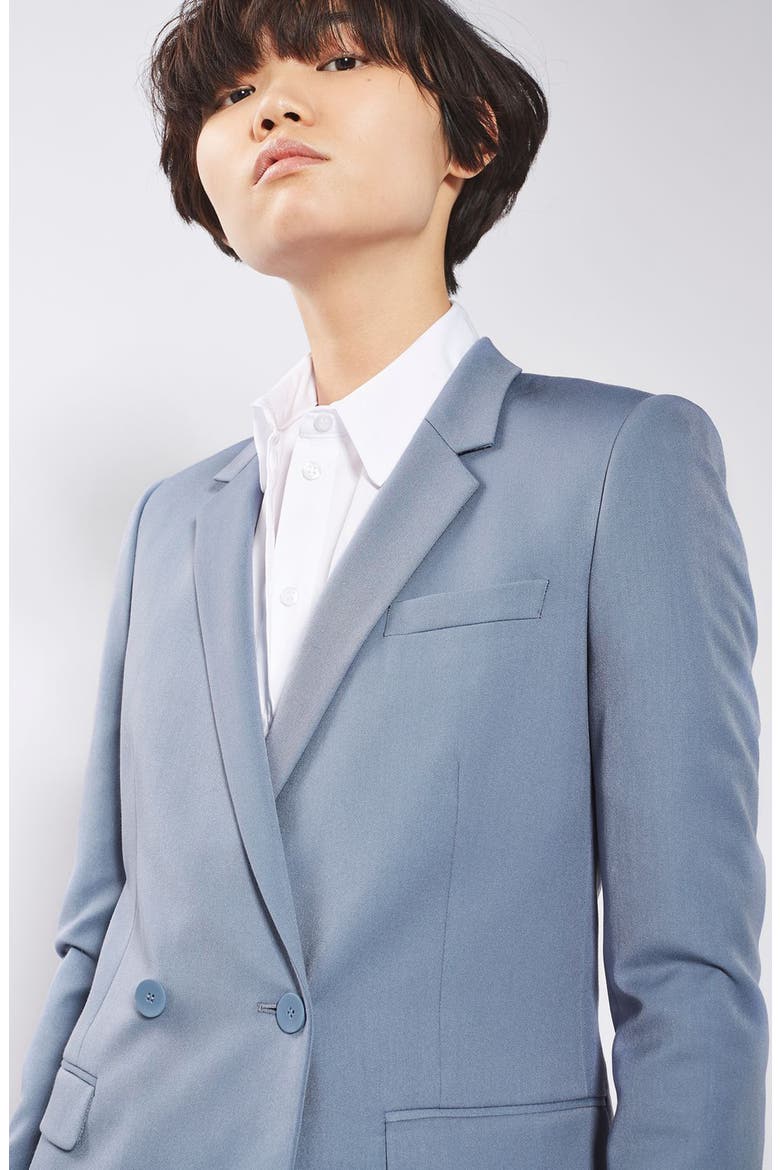 Double Breasted Suit Jacket, Alternate, color, LIGHT BLUE