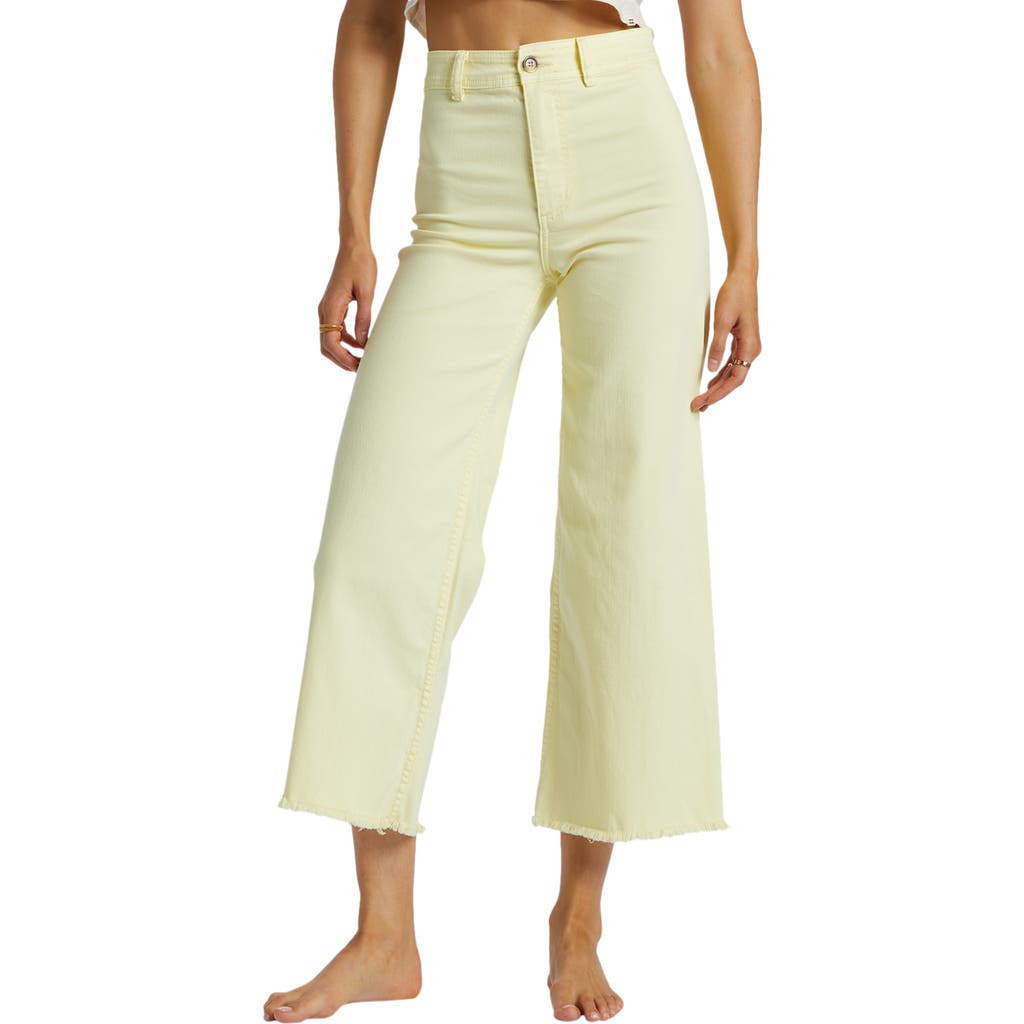 Billabong Free Fall Stretch Crop Wide Leg Pants In Cali Rays