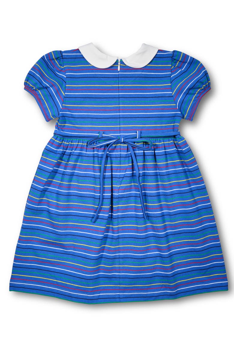 Stripe Knit Dress With School Supplies, Alternate, color, Royal Multicolor