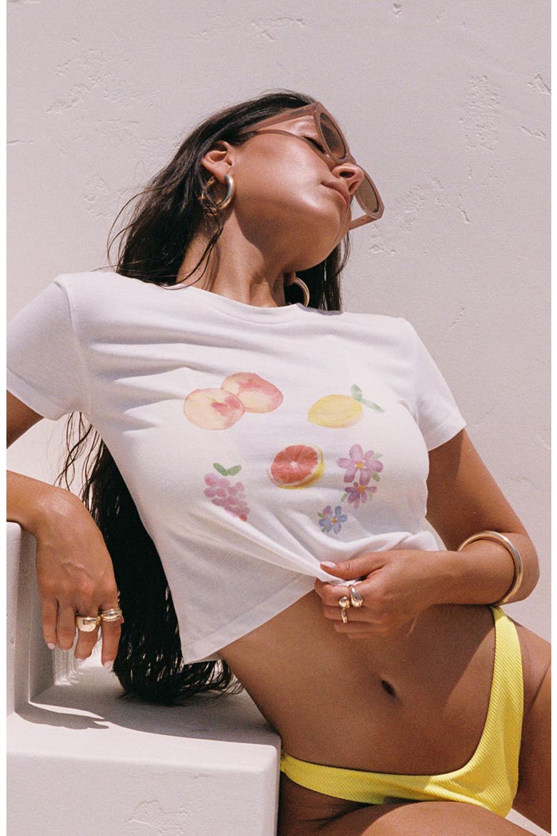 Arri Graphic Crop Top, Alternate, color, WHITE