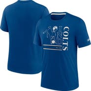 Nike Men's Nike Royal Indianapolis Colts Wordmark Logo Tri-Blend T-Shirt