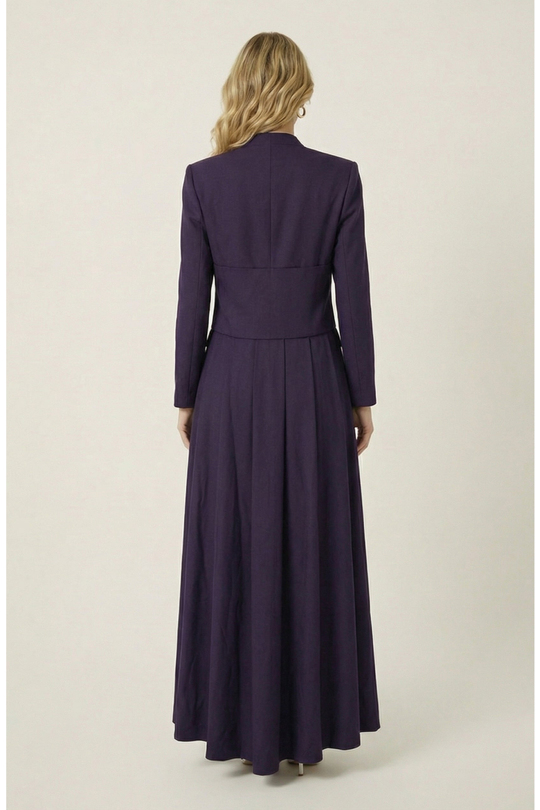 Tailored Longline Blazer Coat, Alternate, color, Deep Purple