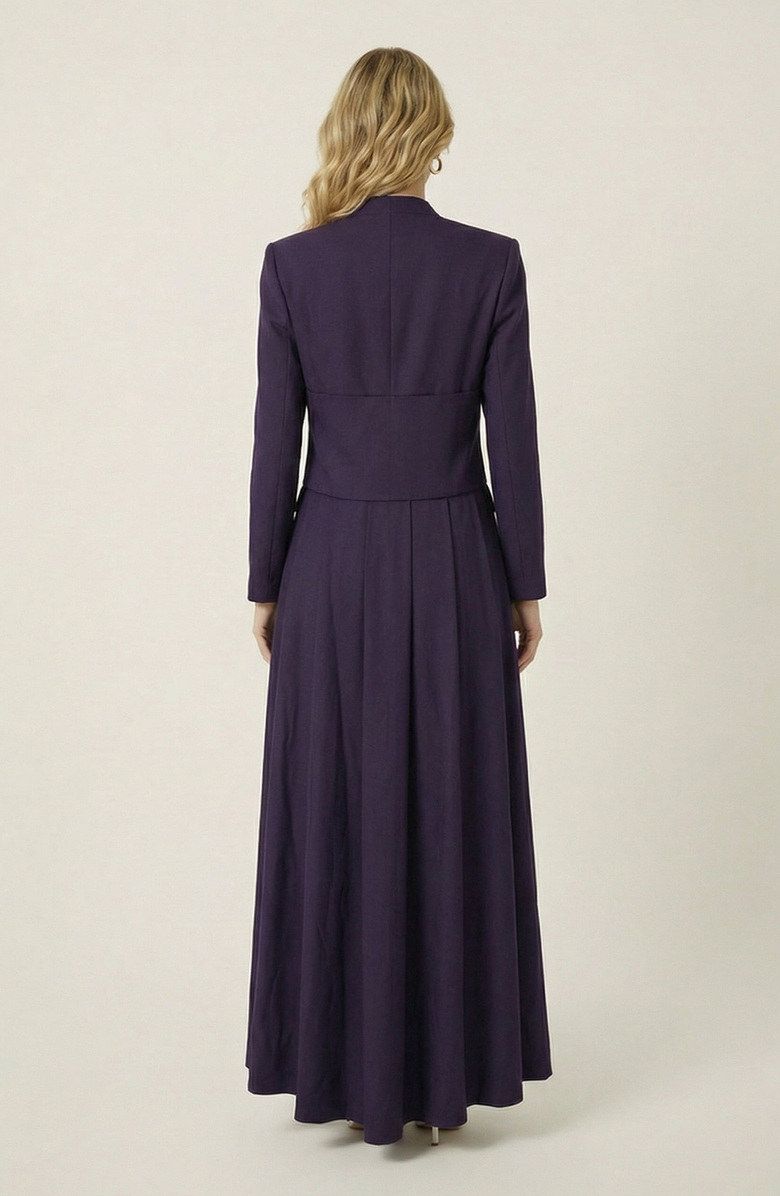 Modenaire Tailored Longline Blazer Coat, Alternate, color, Deep Purple