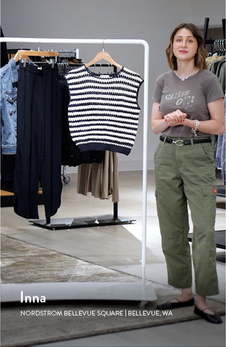 Faye Stripe Cap Sleeve Sweater, sales video thumbnail