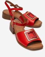 Forever & Always Shoes Svelte Leather Buckle Sandal