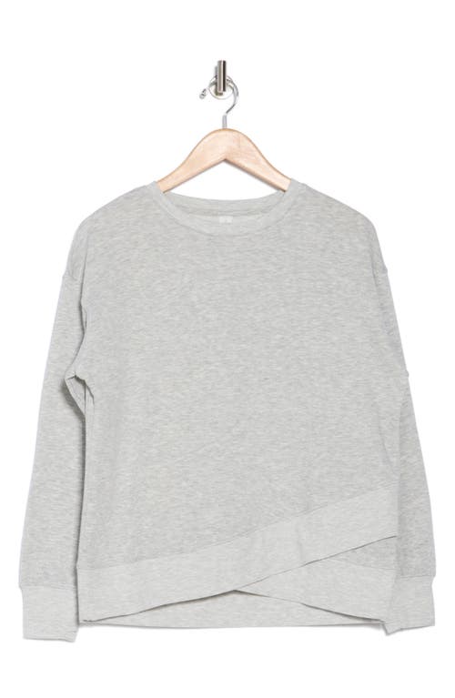Balance Collection Aria Crossover Pullover In Light Heather Grey