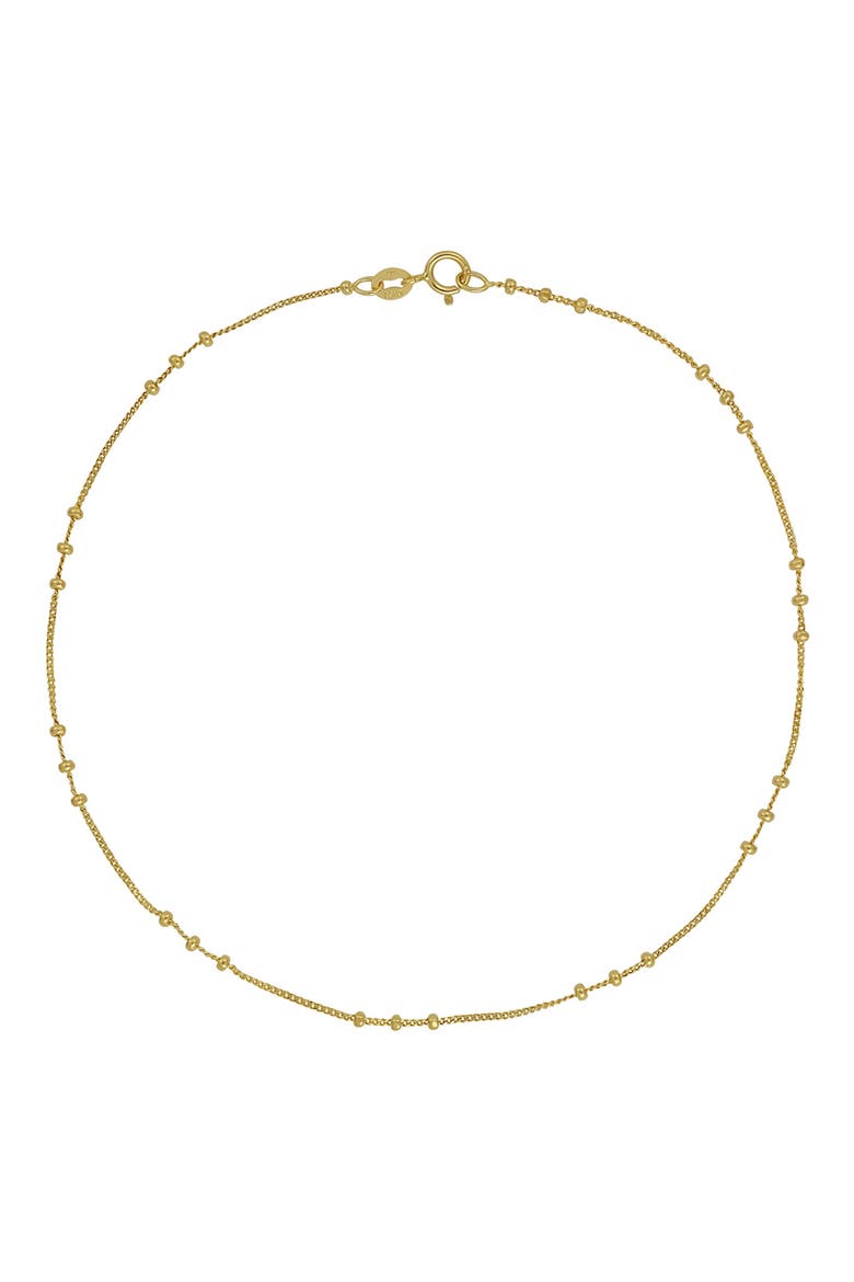 Mykonos 14K Gold Station Anklet (Nordstrom Exclusive), Main, color, 14K YELLOW GOLD