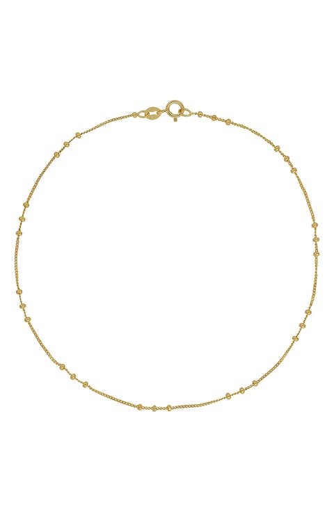 Mykonos 14K Gold Station Anklet (Nordstrom Exclusive)