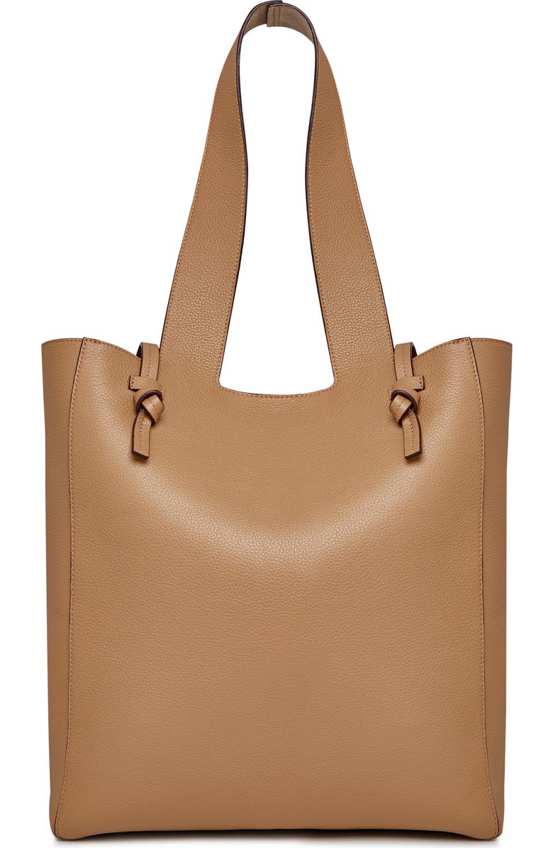 Strathberry Melody Fine Grain Leather Tote, Alternate, color, Caramel