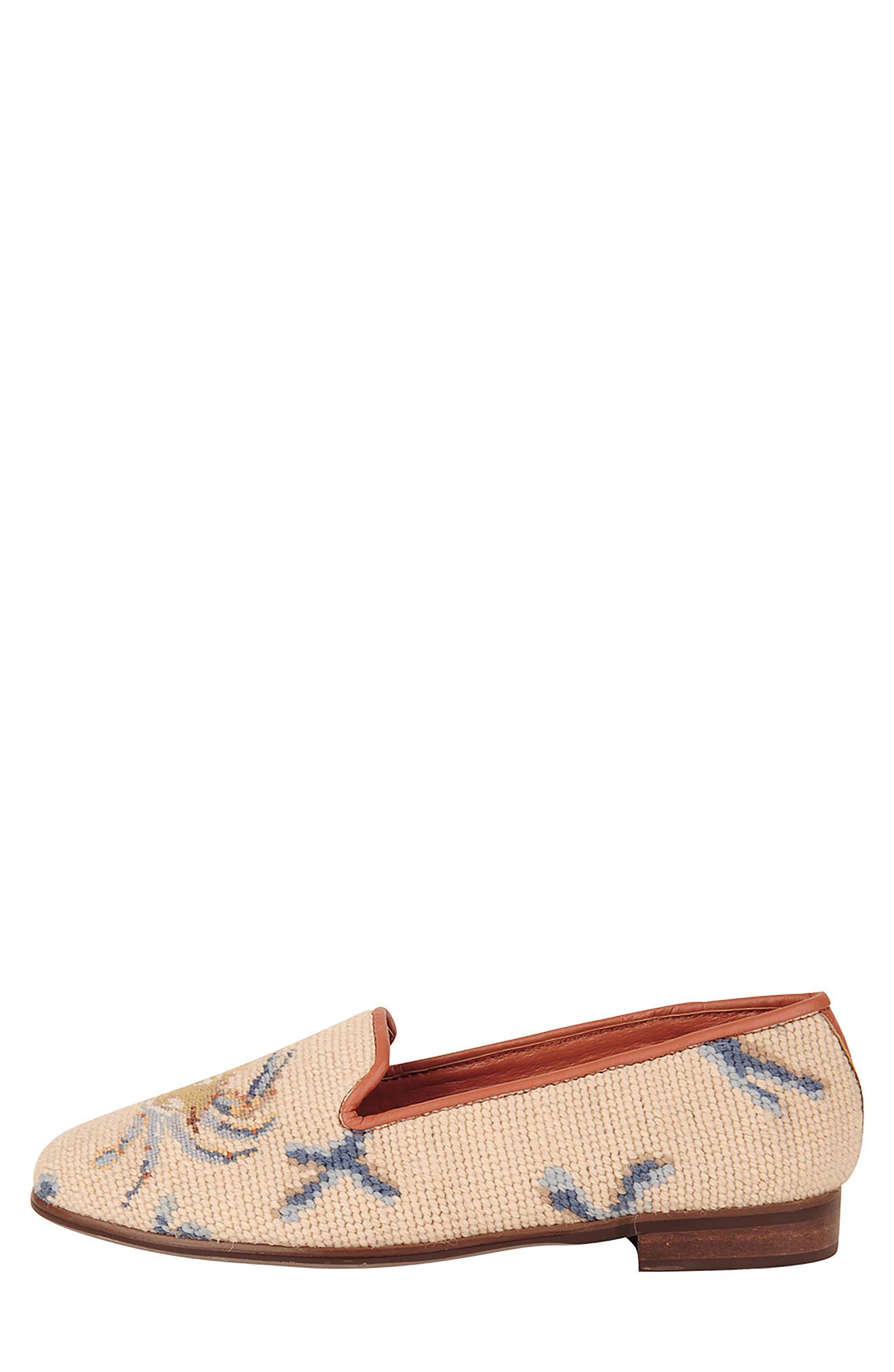 ByPaige BY PAIGE Needlepoint Crab Flat, Alternate, color, Tan