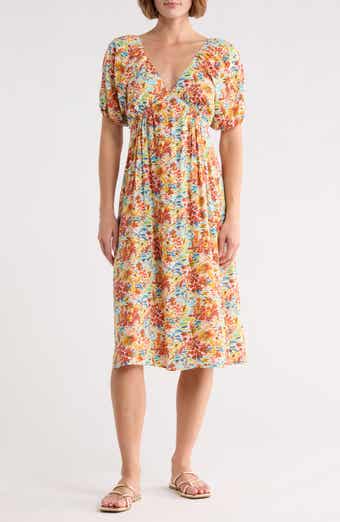 Sway Away Floral Empire Waist Midi Dress