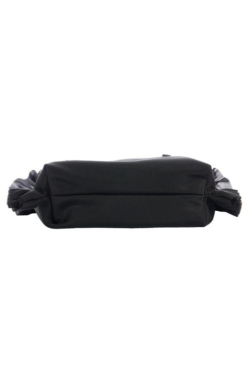 Shop Dries Van Noten Ruffle Detail Tote In Black
